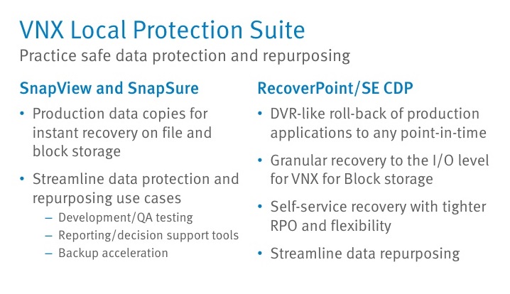 نرم افزار VNXe3300 Local Protection Suite